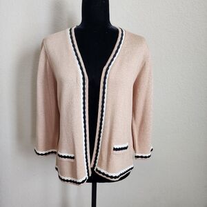 Vintage San Remo Cardigan Knit Sweater With Zipper Size M/L Cottagecore